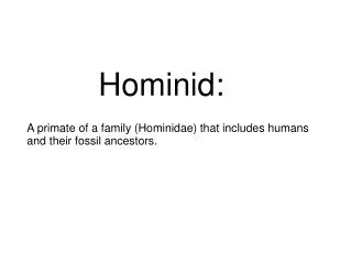 Human Evolution / Hominid Powerpoint