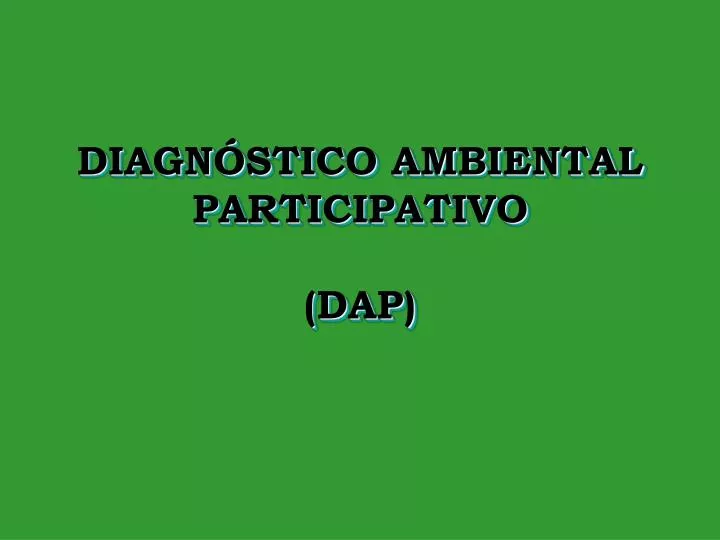 diagn stico ambiental participativo dap