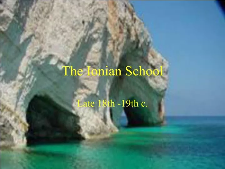 the ionian school