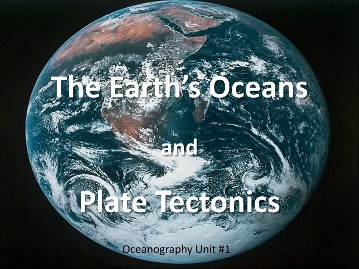 the earth s oceans and plate tectonics