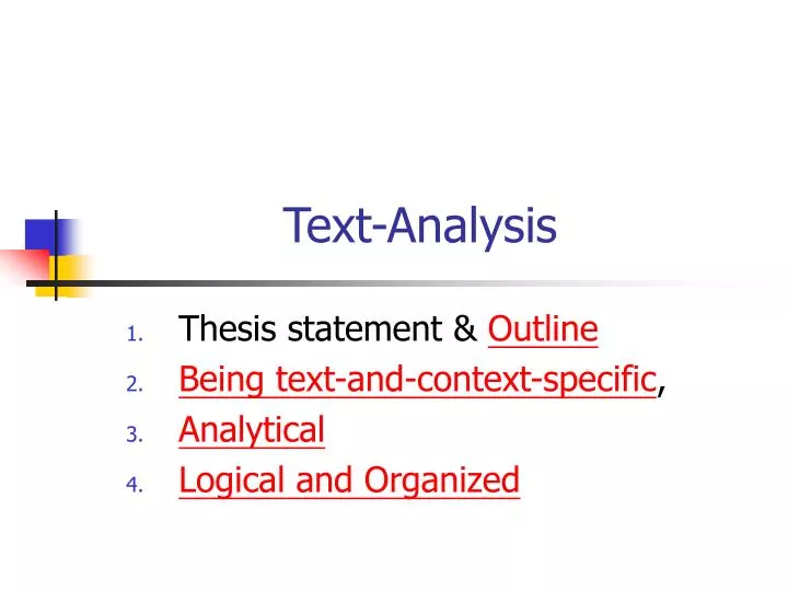 text analysis