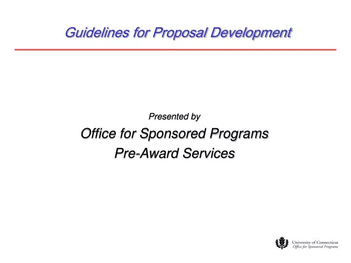guidelines for proposal development