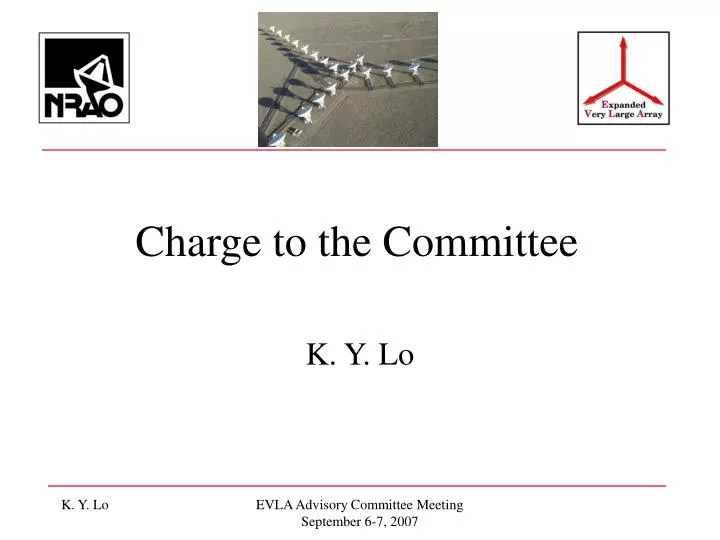 charge to the committee
