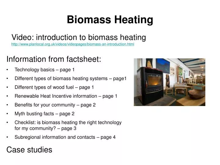 biomass heating