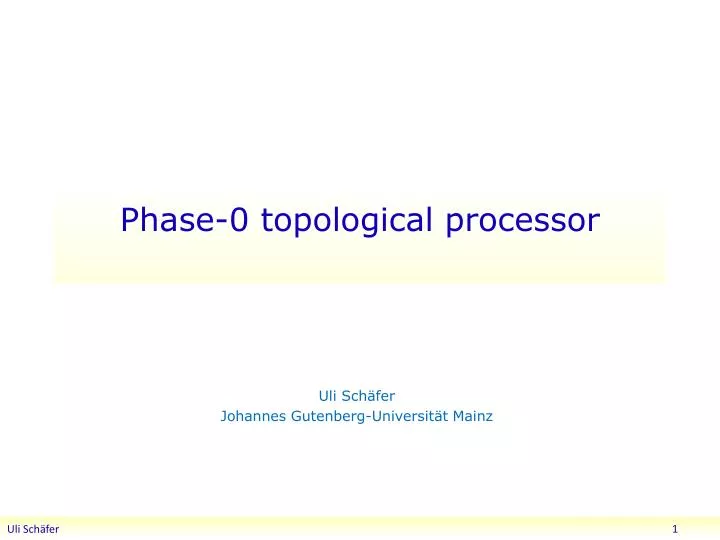 phase 0 topological processor