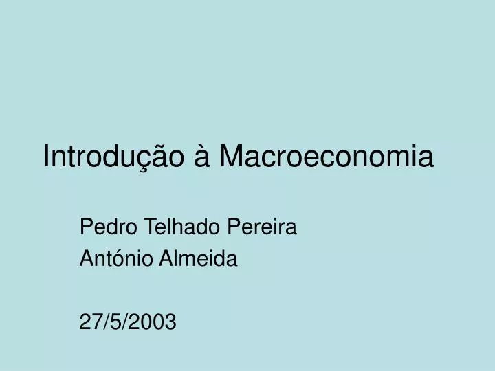 introdu o macroeconomia