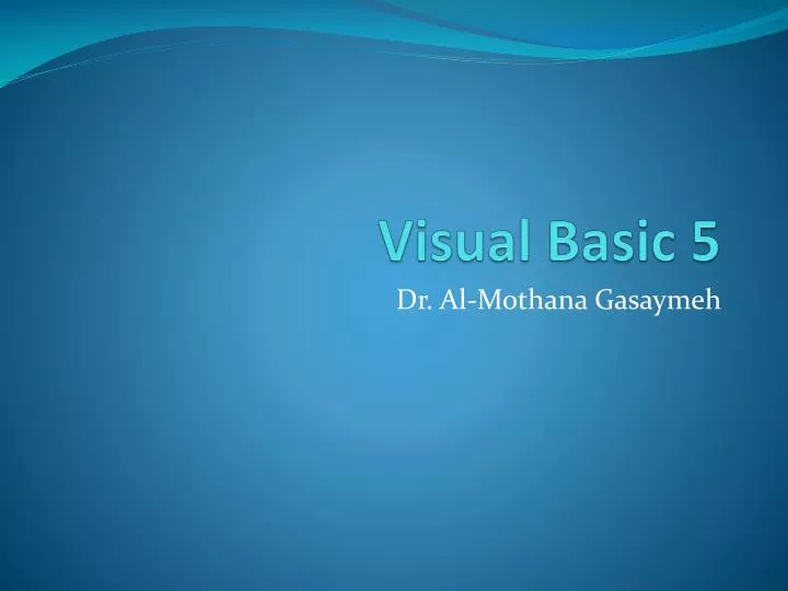 visual basic 5