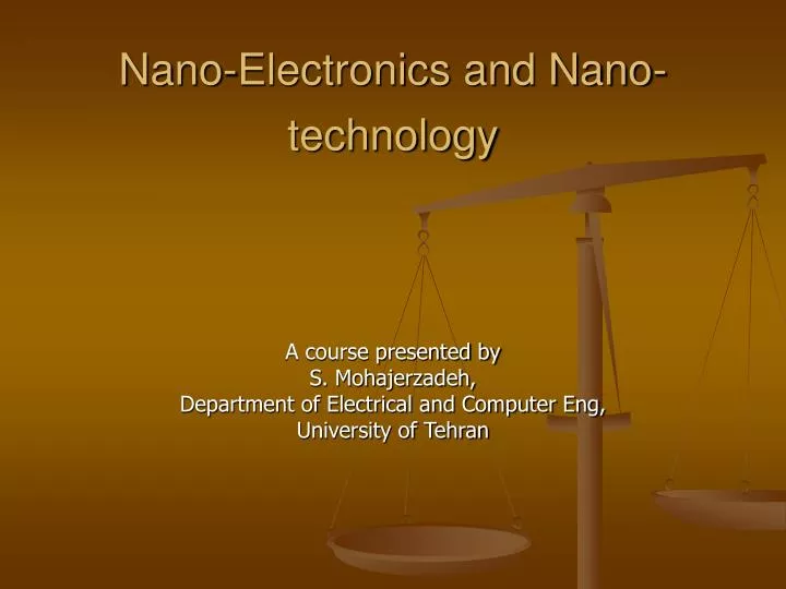 nano electronics and nano technology