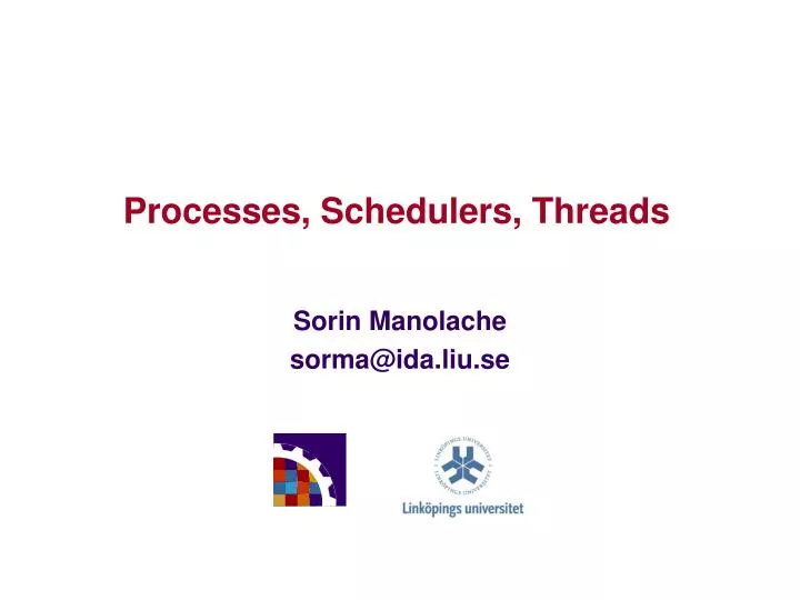 processes schedulers threads