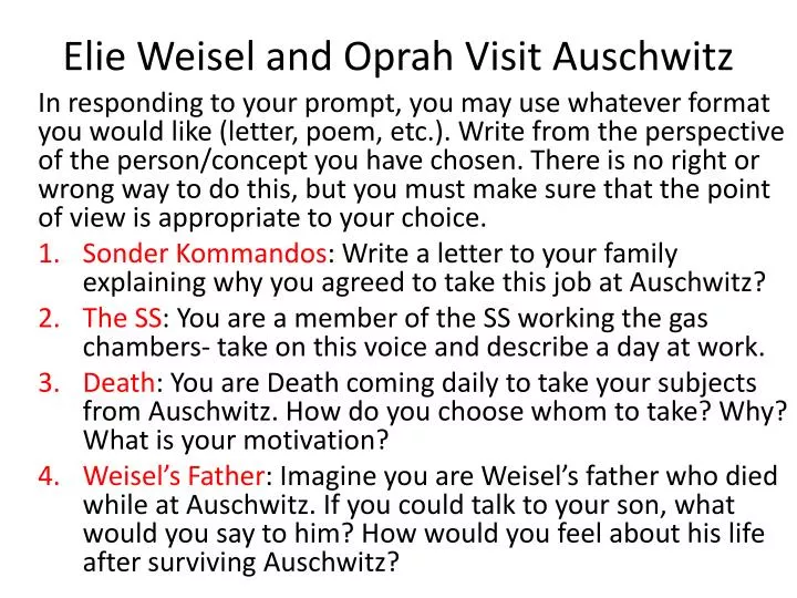 elie weisel and oprah visit auschwitz