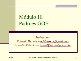 m dulo iii padr es gof