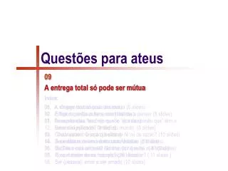 quest es para ateus