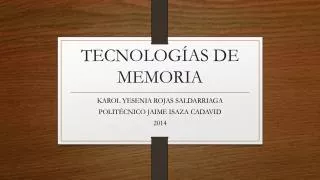 tecnolog as de memoria