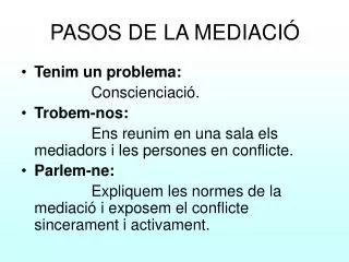 pasos de la mediaci