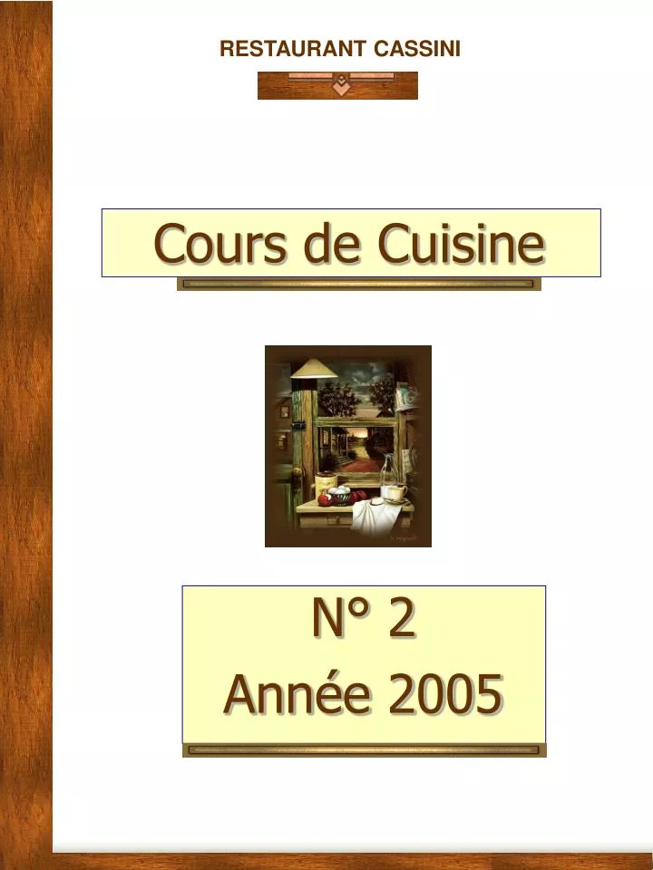 cours de cuisine