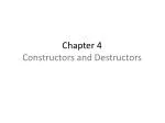 Chapter 4 Constructors and Destructors - slide 1