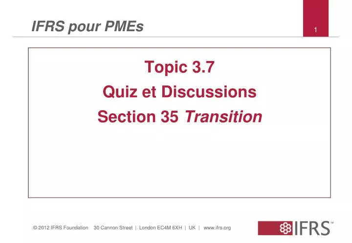 ifrs pour pmes