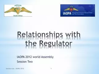 Relationships with the Regulator