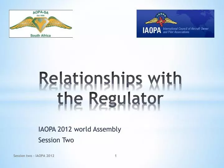 relationships with the regulator