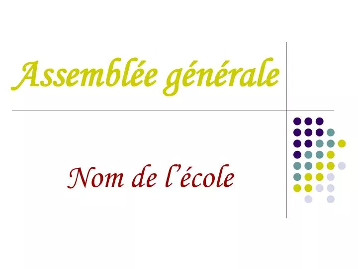 assembl e g n rale