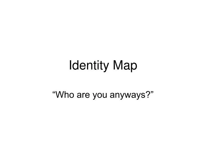 identity map