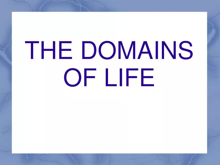 the domains of life