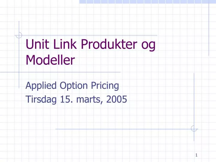 unit link produkter og modeller