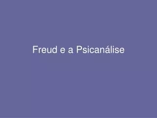 freud e a psican lise