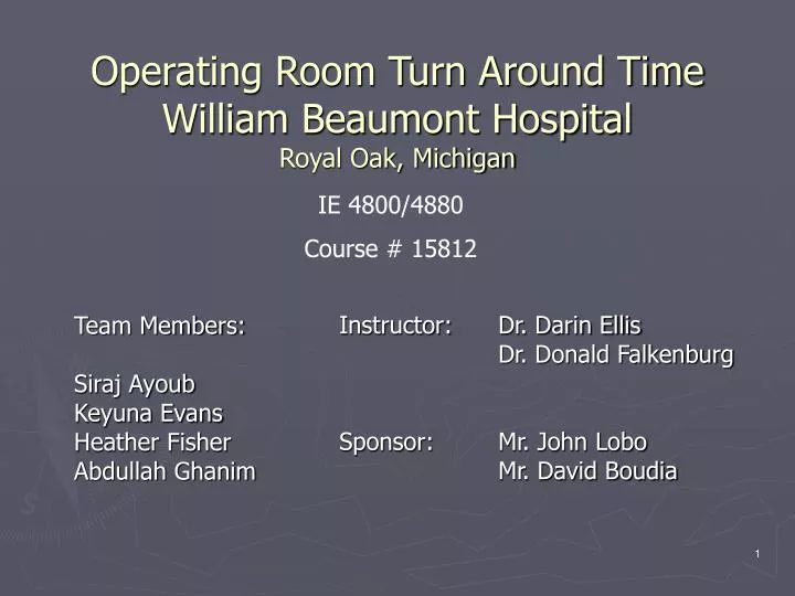 operating room turn around time william beaumont hospital royal oak michigan