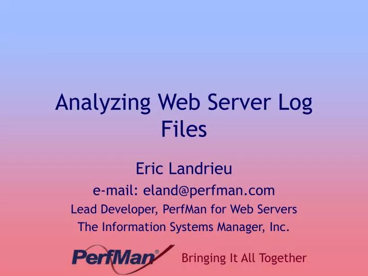 analyzing web server log files