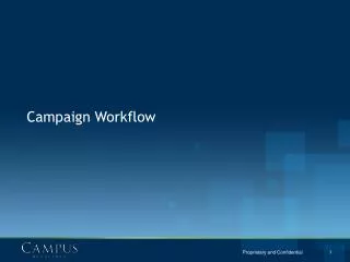 Campaign Workflow