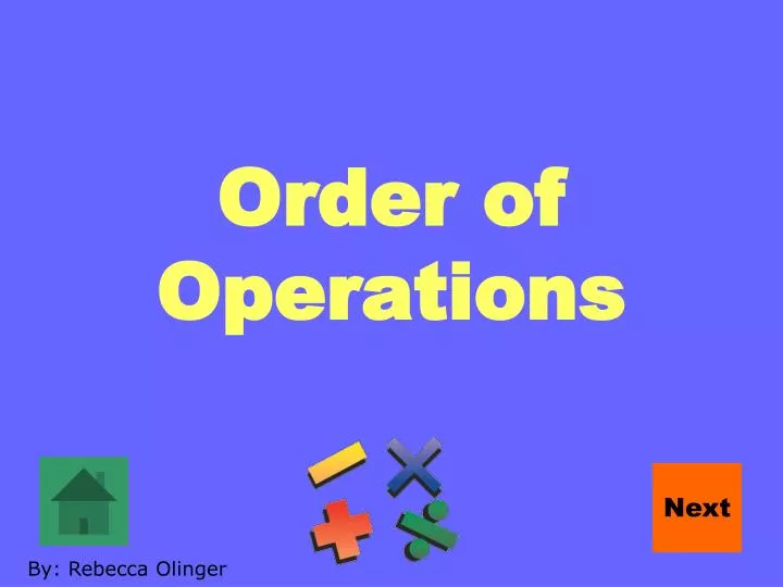 order of operations