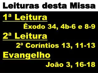 leituras desta missa