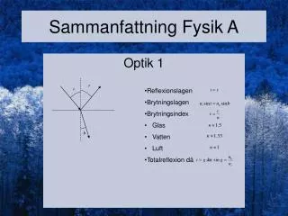 sammanfattning fysik a