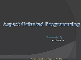 Presentation By ANUSHA N