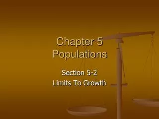 Chapter 5 Populations