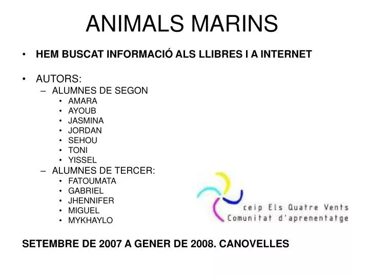 animals marins