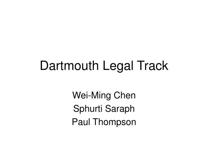 dartmouth legal track