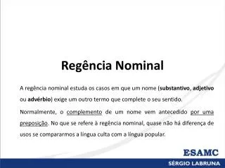 reg ncia nominal
