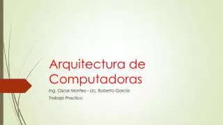arquitectura de computadoras