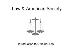 Law &amp; American Society