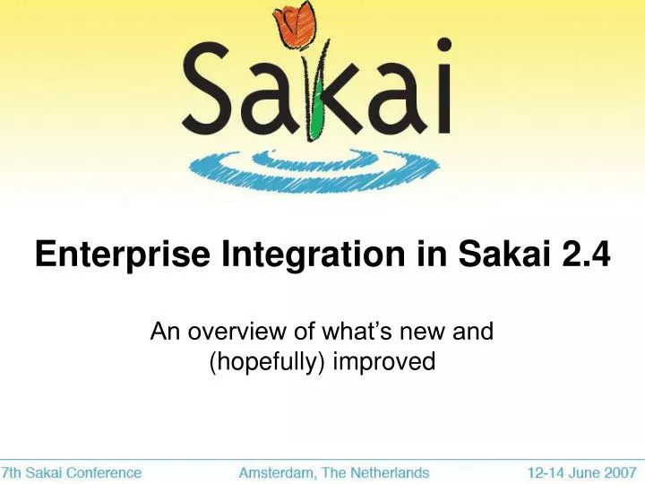 enterprise integration in sakai 2 4