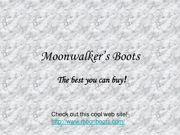 moonwalker s boots