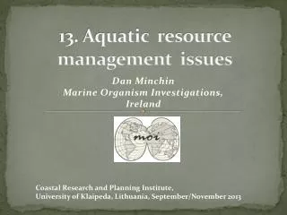 13. Aquatic resource management issues