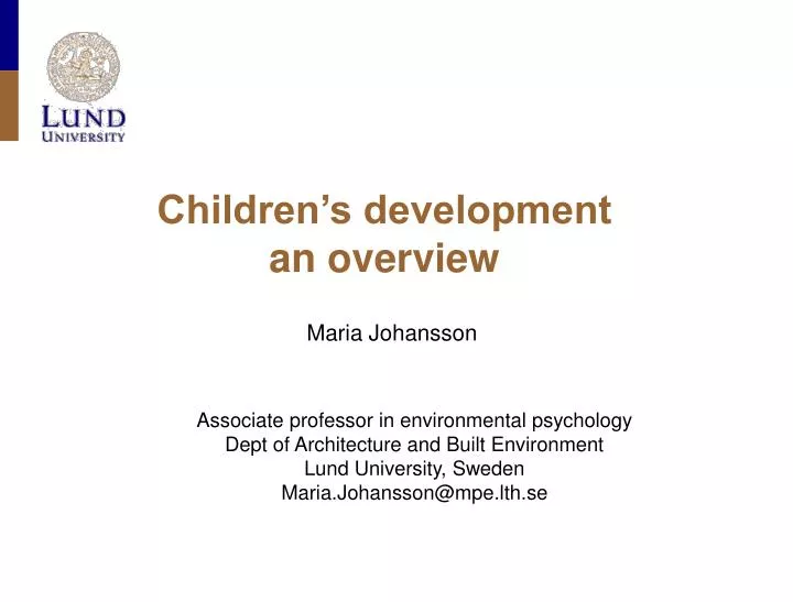 children s development an overview