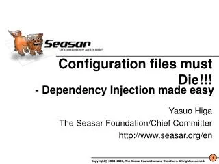 Configuration files must Die!!!