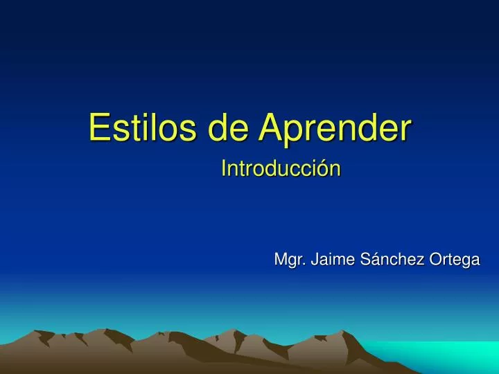 estilos de aprender