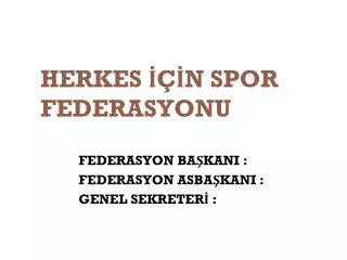 herkes n spor federasyonu