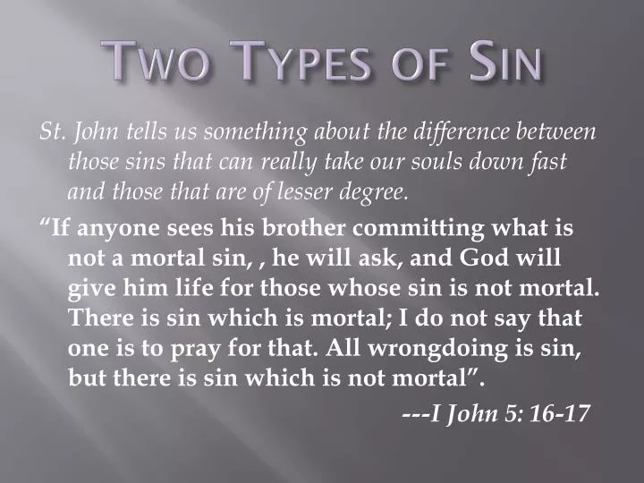 two types of sin