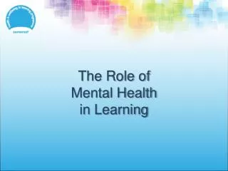 The Role of Mental Health in Learning